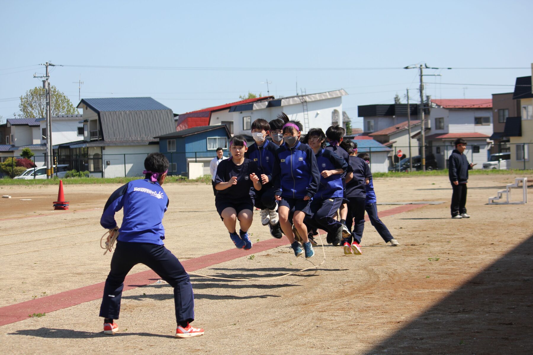 福中五輪練習　～長縄跳び 5枚目写真