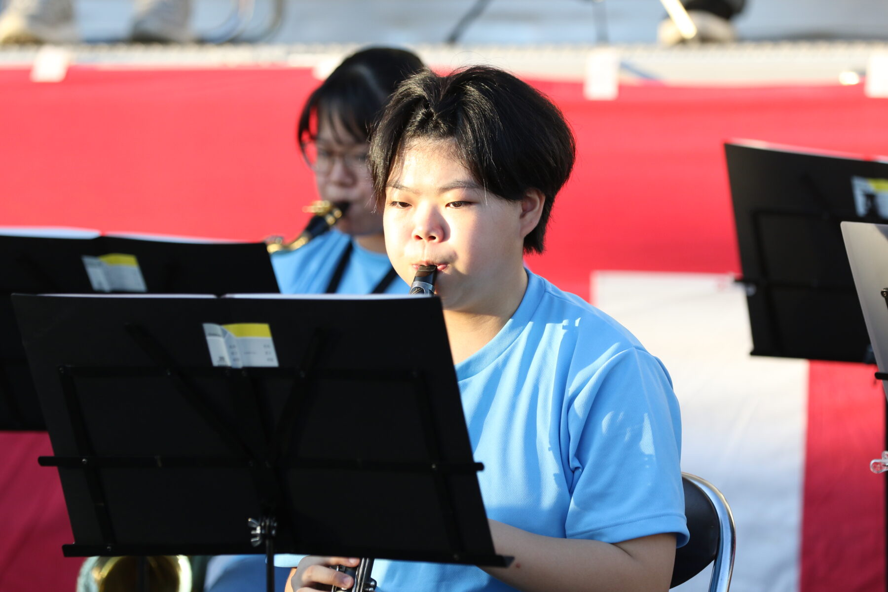 にぎわい夏祭り　8月1日　吹奏楽部が出演しました。 6枚目写真