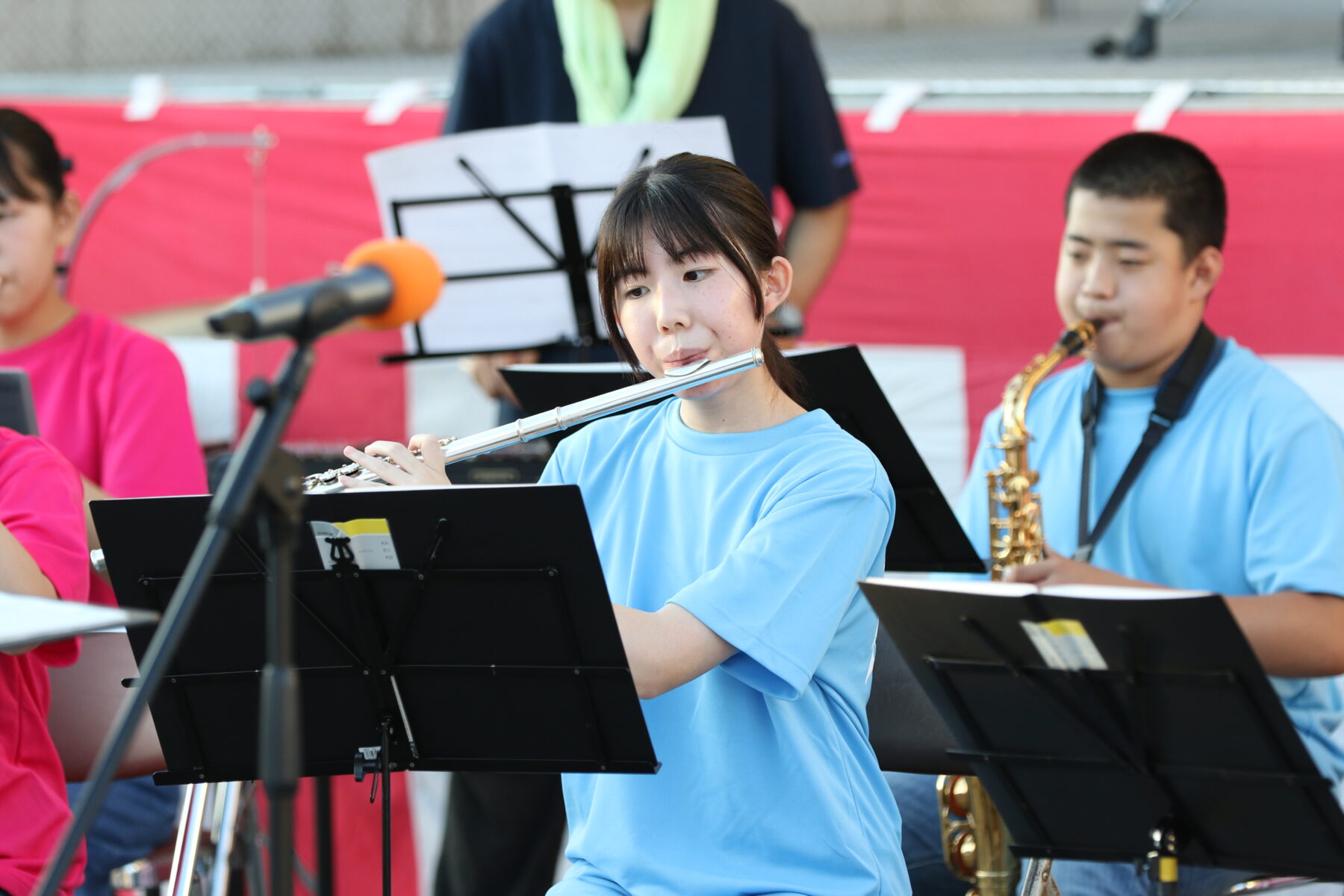 にぎわい夏祭り　8月1日　吹奏楽部が出演しました。 8枚目写真