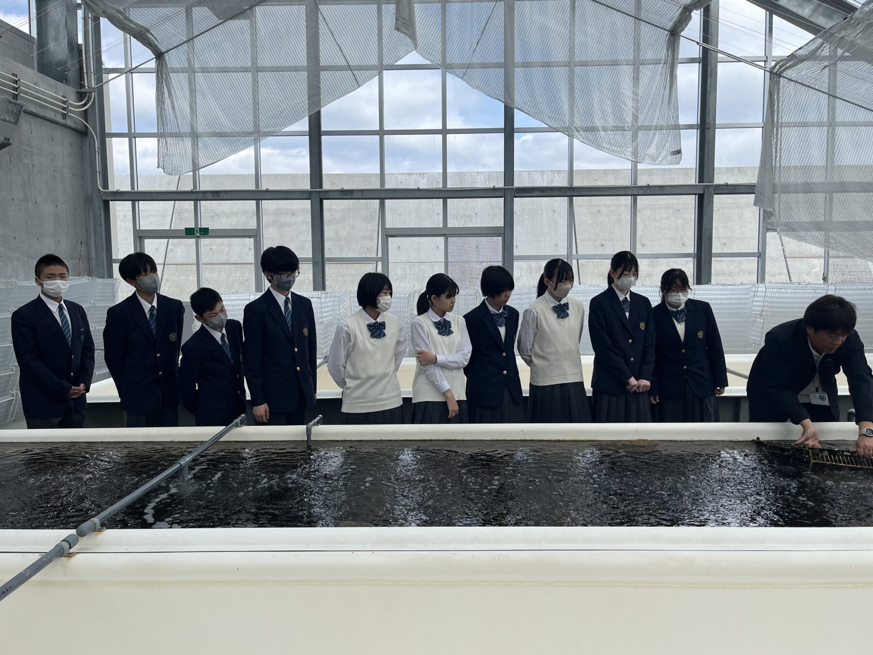 ２年生総合　福島町水産種苗生産センター見学 1枚目写真