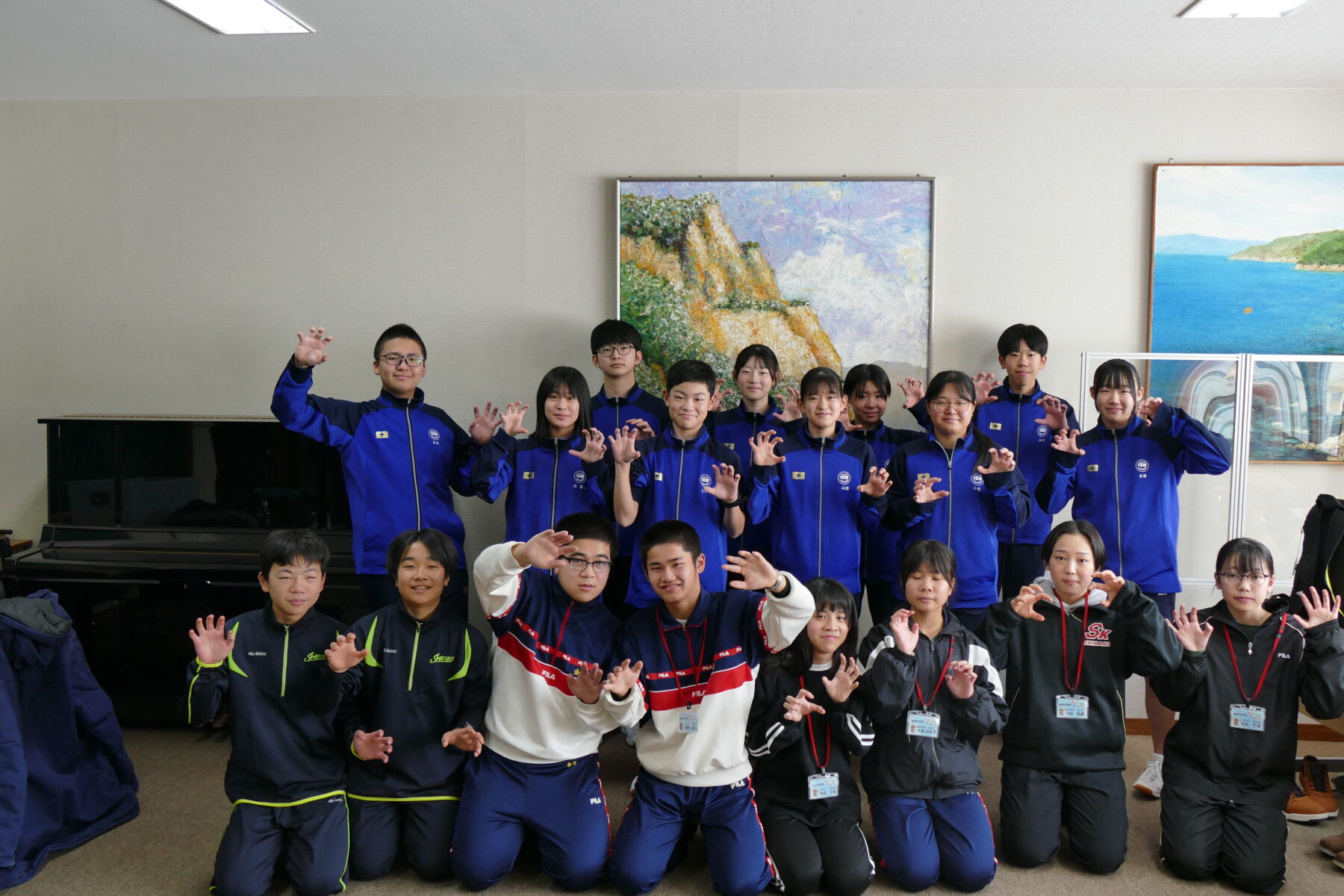 １，２年生　長崎県松浦市生徒交流（給食） 9枚目写真
