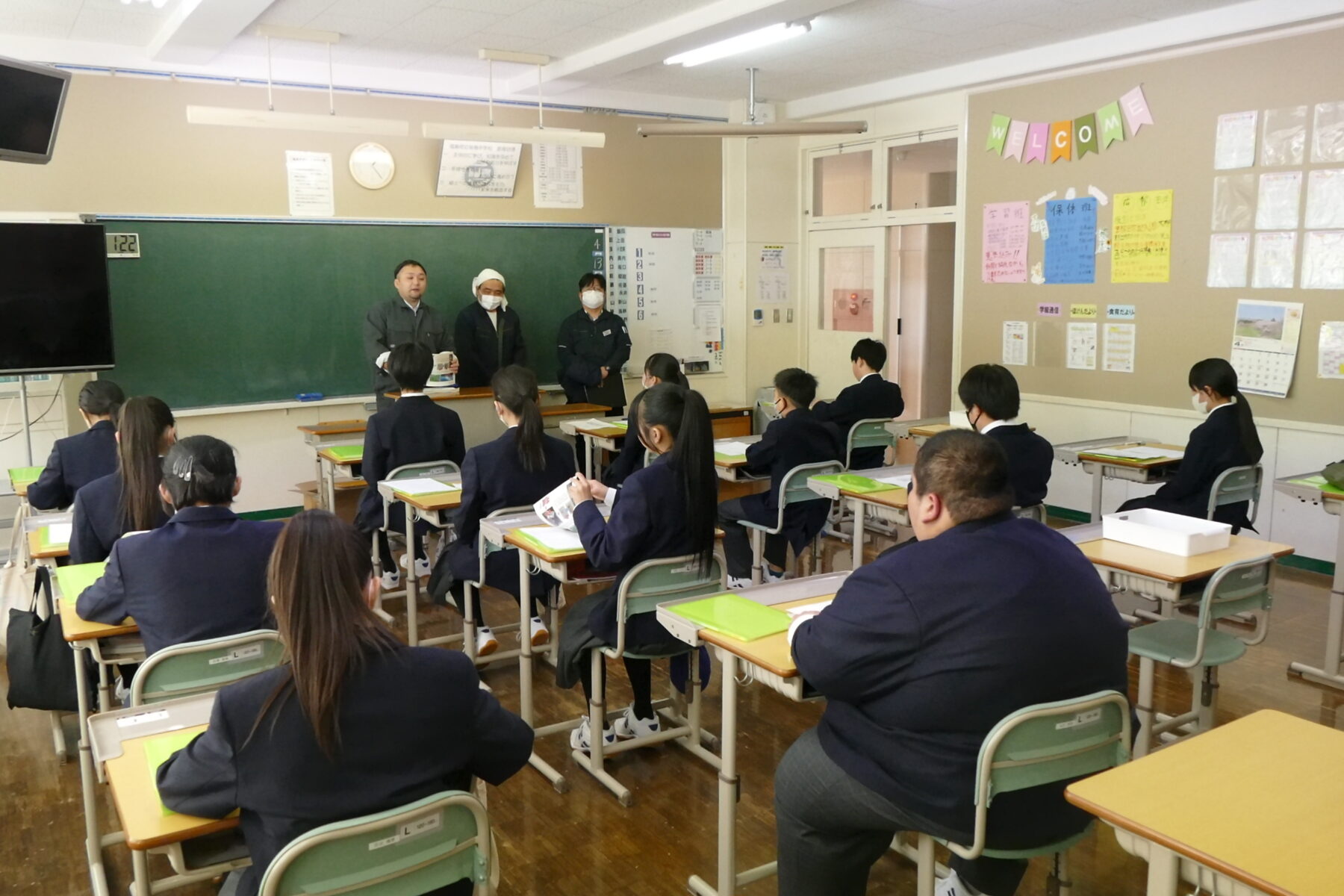 １年総合黒米講話 3枚目写真