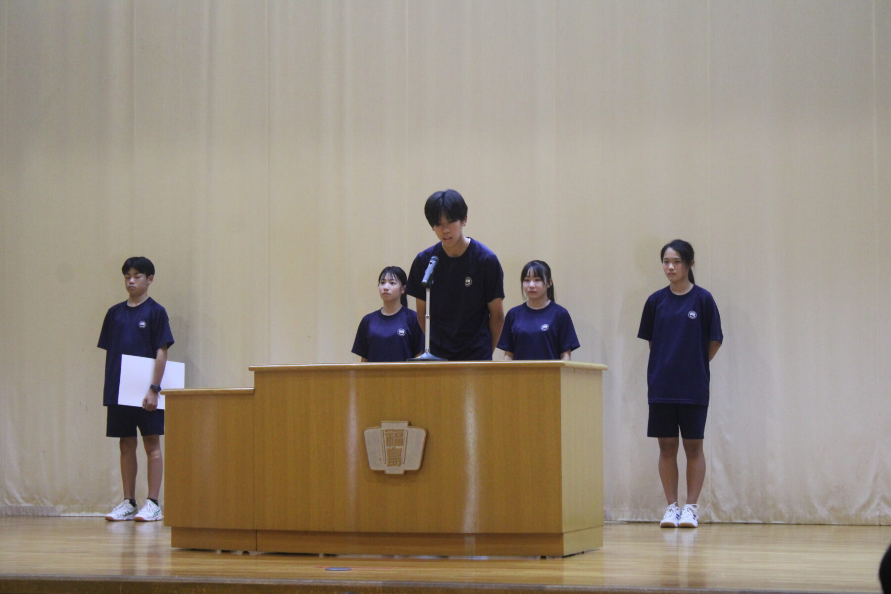 ７月２４日全道壮行式、吹奏楽部コンクール壮行演奏 4枚目写真