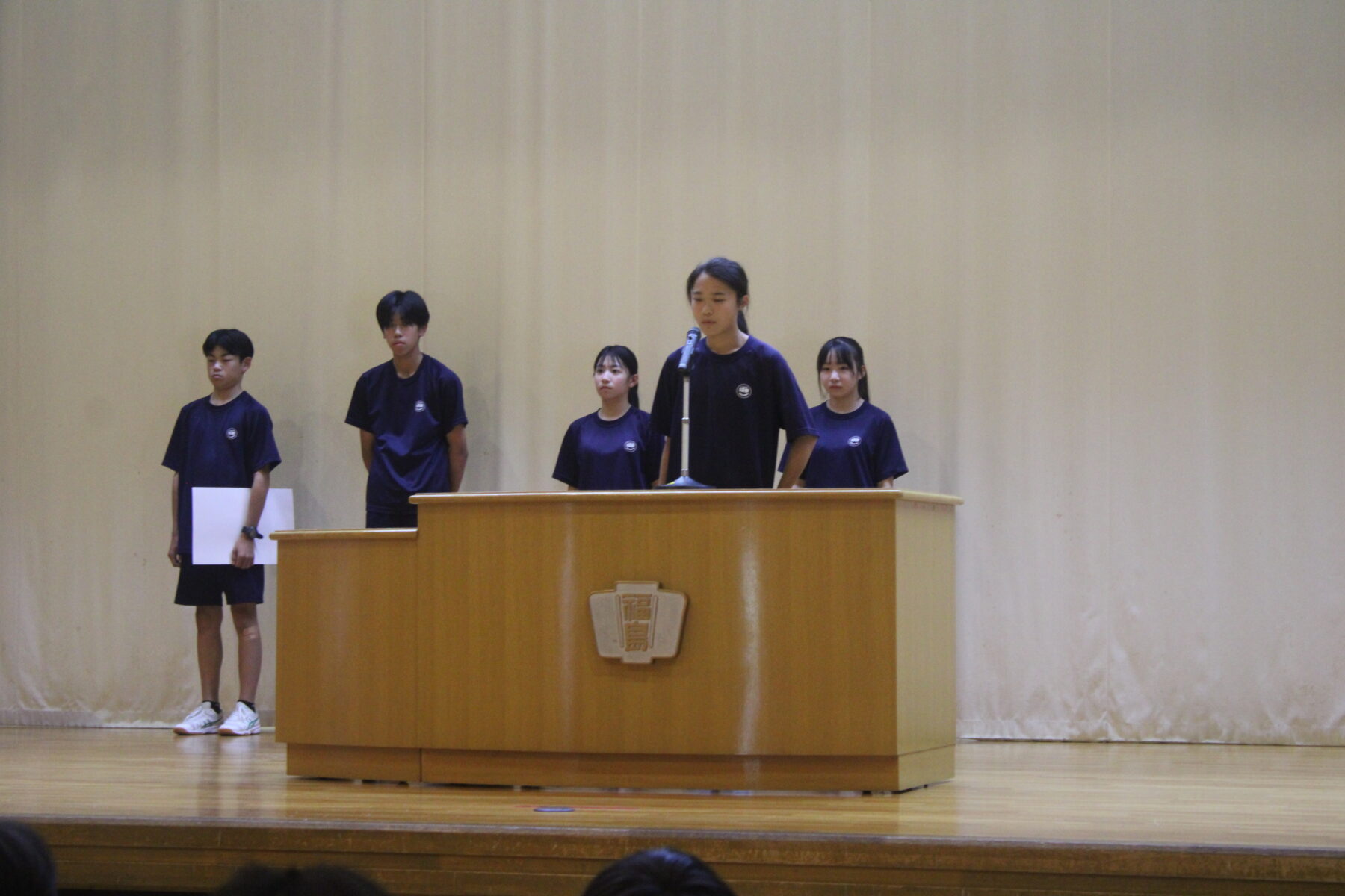 ７月２４日全道壮行式、吹奏楽部コンクール壮行演奏 5枚目写真