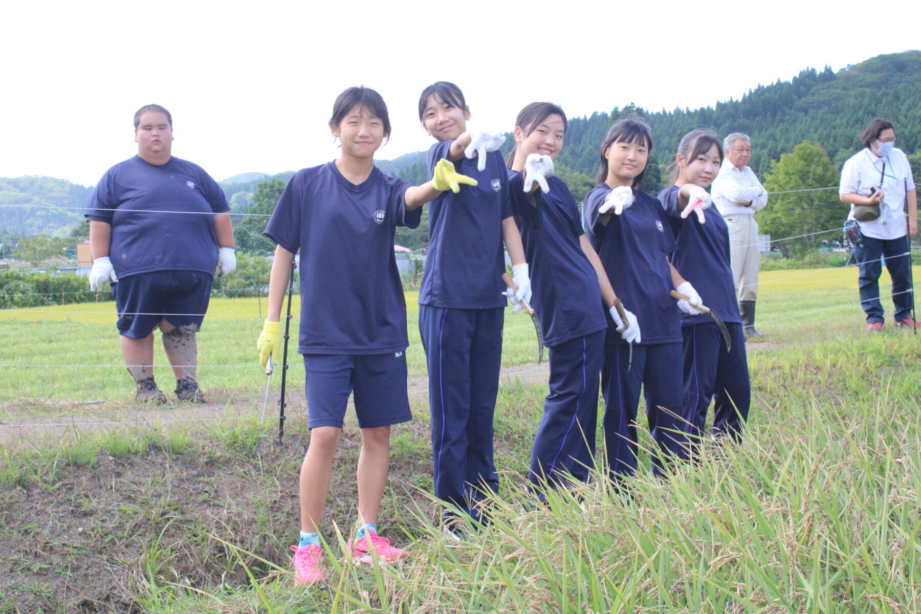 ９月９日１年総合黒米稲刈り体験 9枚目写真