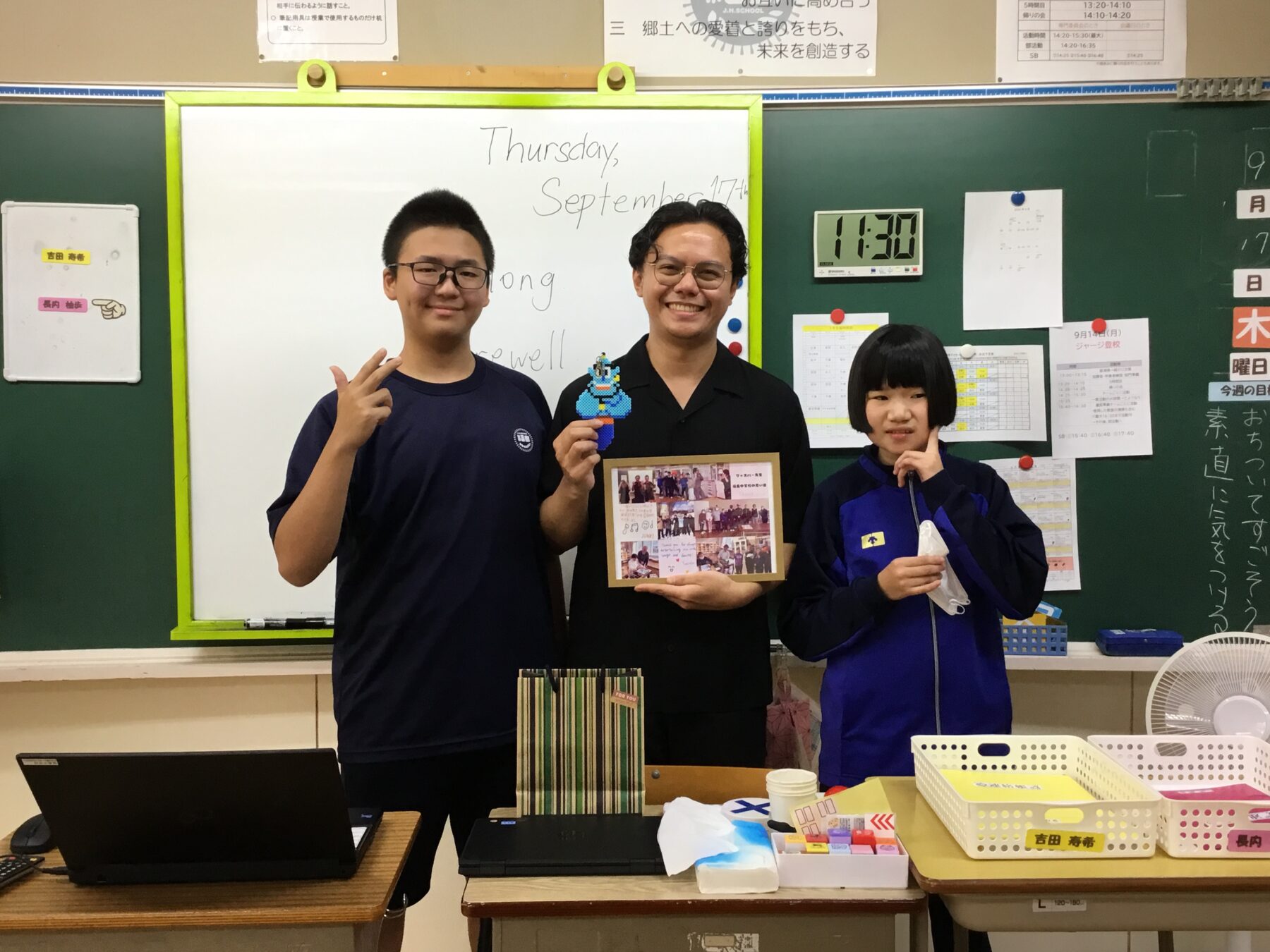 ９月１８日ALTの先生とのお別れ 5枚目写真