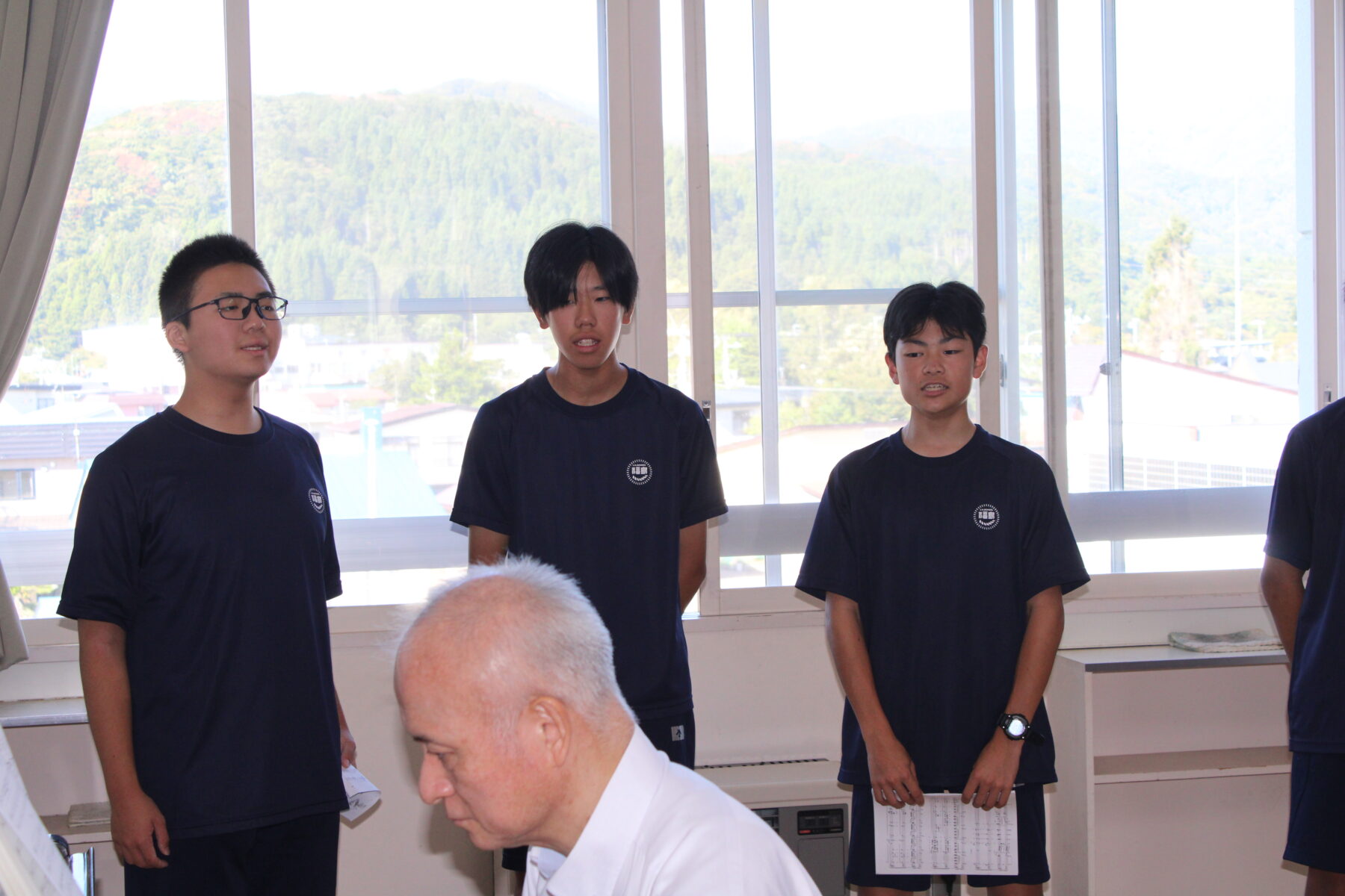９月１７日全校合唱 2枚目写真